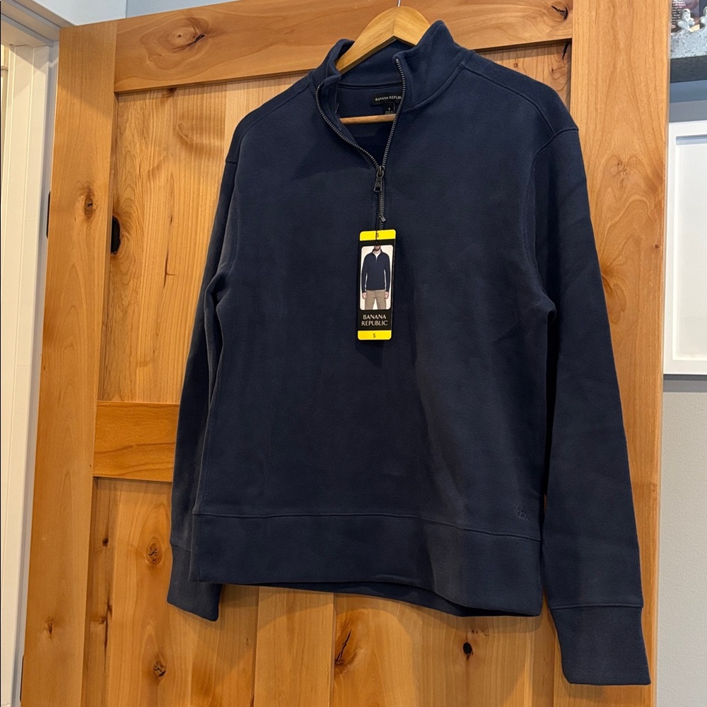 Banana Republic Navy Zip-Up Sweater